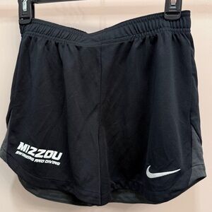 Nike Black Mizzou Women's Athletic Shorts with White Logos